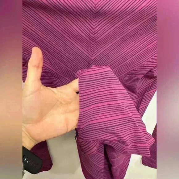 Lululemon Kanto Catch Me Long Sleeve Rulu Top Purple Stripe Size small - Picture 8 of 10